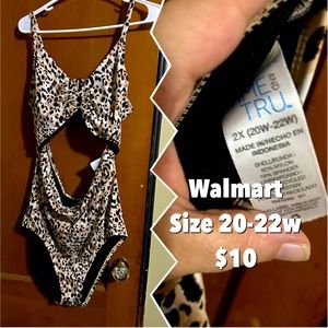 Leopard print bathing suit